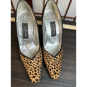 Spanish Leather Collection Leopard suede pumps size 7